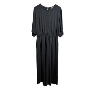 Three Bird Nest Relaxed Wide leg Jumpsuit Women XL Gray Pocket Lounge Casual